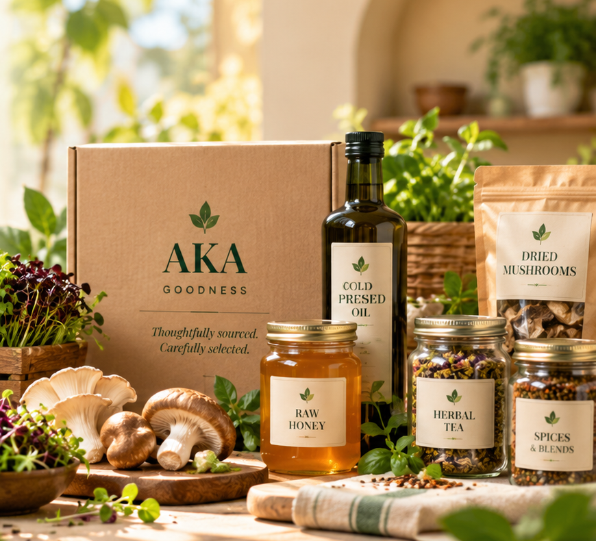 Thoughtfully selected products and premium produce for the planned online store